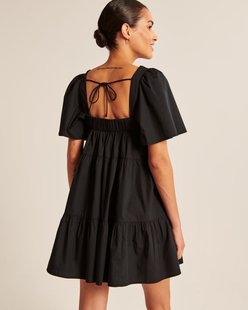 Angel Sleeve Trapeze Mini Dress | Abercrombie & Fitch (US)