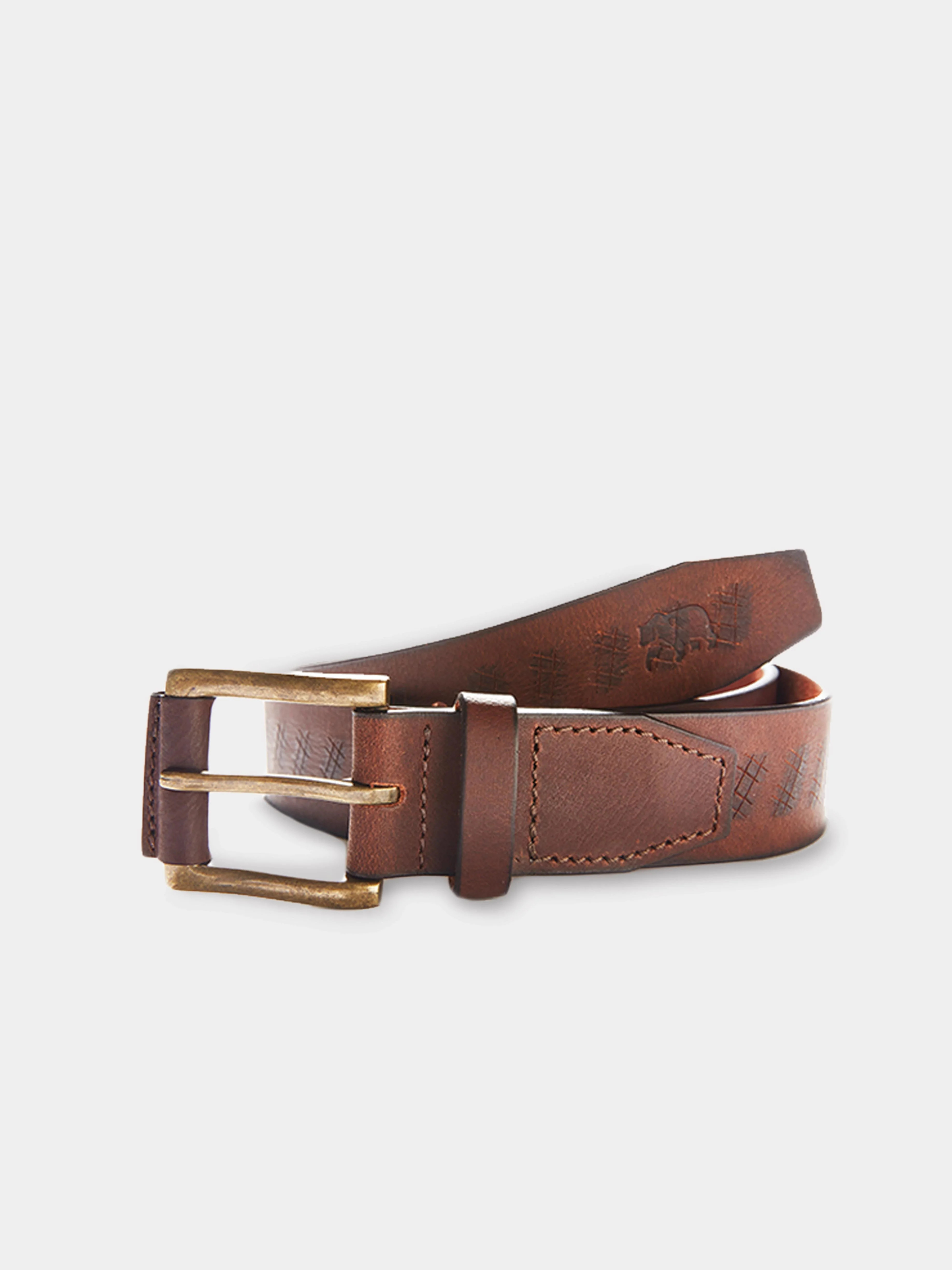 Etched Leather Belt in Brown | The Normal Brand