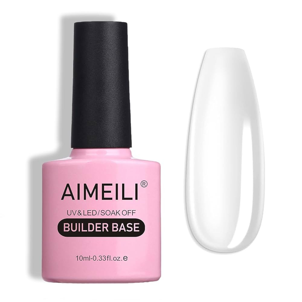 AIMEILI Clear Building Nail Gel Hema Free Builder Base for Nail Repair Nails Extension Nail Stren... | Amazon (US)