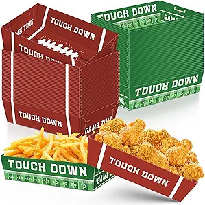 50 Packs Football Party Supplies Paper Food Tray, 2026 Football Party Decorations, Disposable Foo... | Amazon (US)