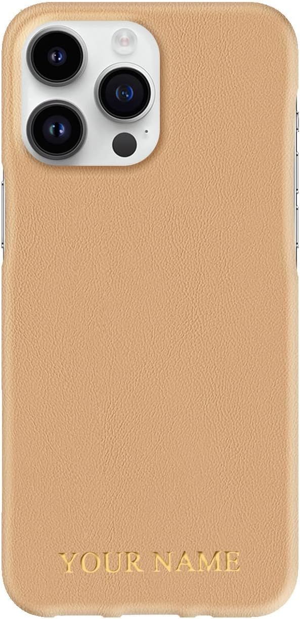 WOWTIFY Personalized Initials Luxury Vegan Leather iPhone case for iPhone 15 14 13 12 Pro Max 11 ... | Amazon (US)