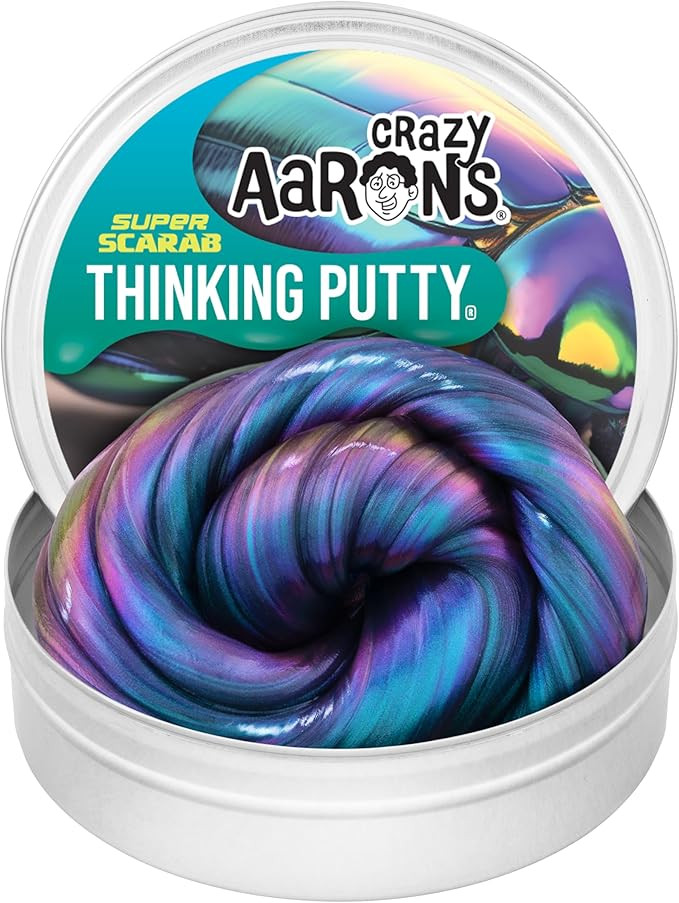 Crazy Aaron's Super Illusions Super Scarab Thinking Putty® - 4" Tin Multi-Color Thinking Putty -... | Amazon (US)
