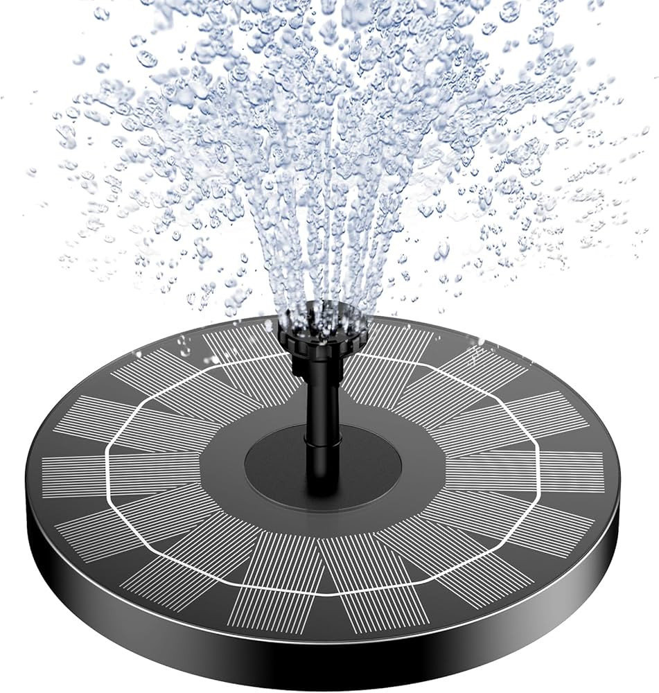 AISITIN 2.5W Solar Bird Bath Fountain Pump, Solar Fountain Pump for Bird Bath with 6 Nozzles, 6.7... | Amazon (US)