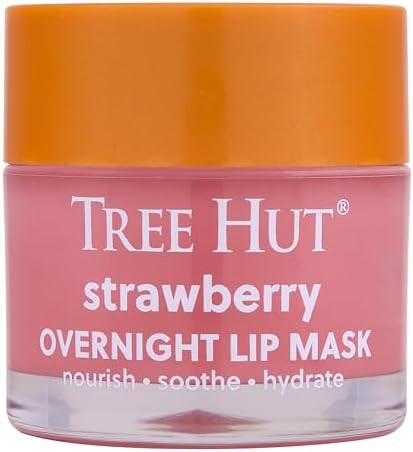 Tree Hut Strawberry Overnight Lip Mask, Hydrating Lip Treatment, Leave On Overnight for Soft, Smo... | Amazon (US)
