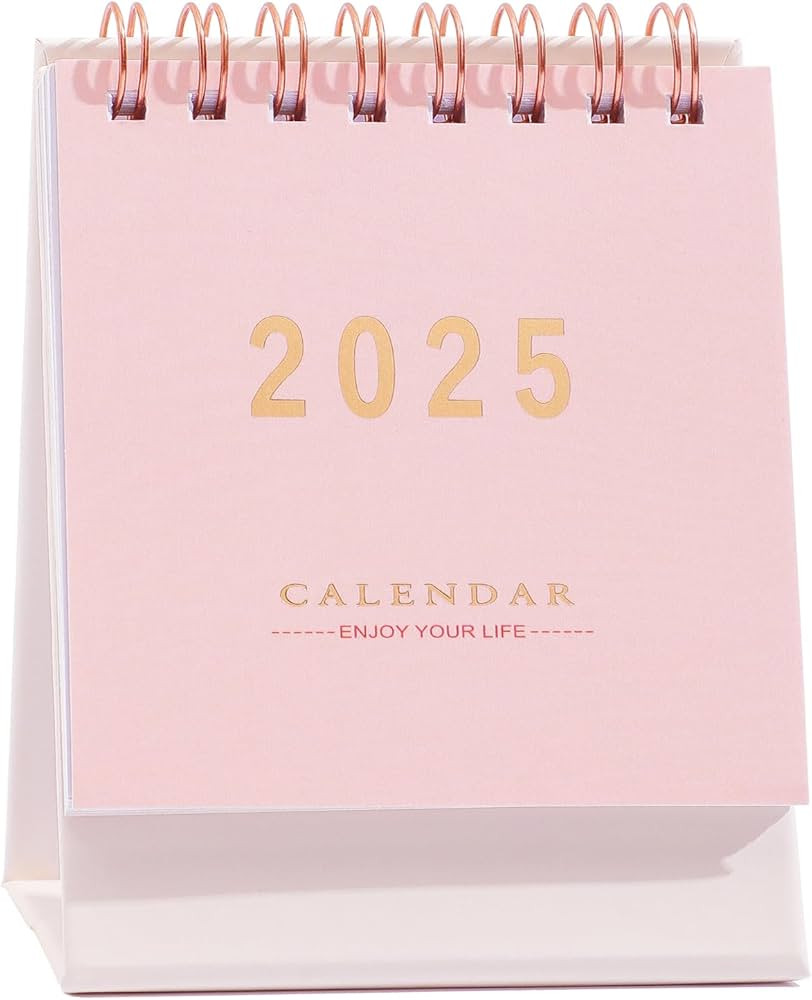 Mini Desk Calendar 2025 - Runs From Now until Dec 2025, 18-Month Small Desktop Calendar 250 GSM T... | Amazon (US)