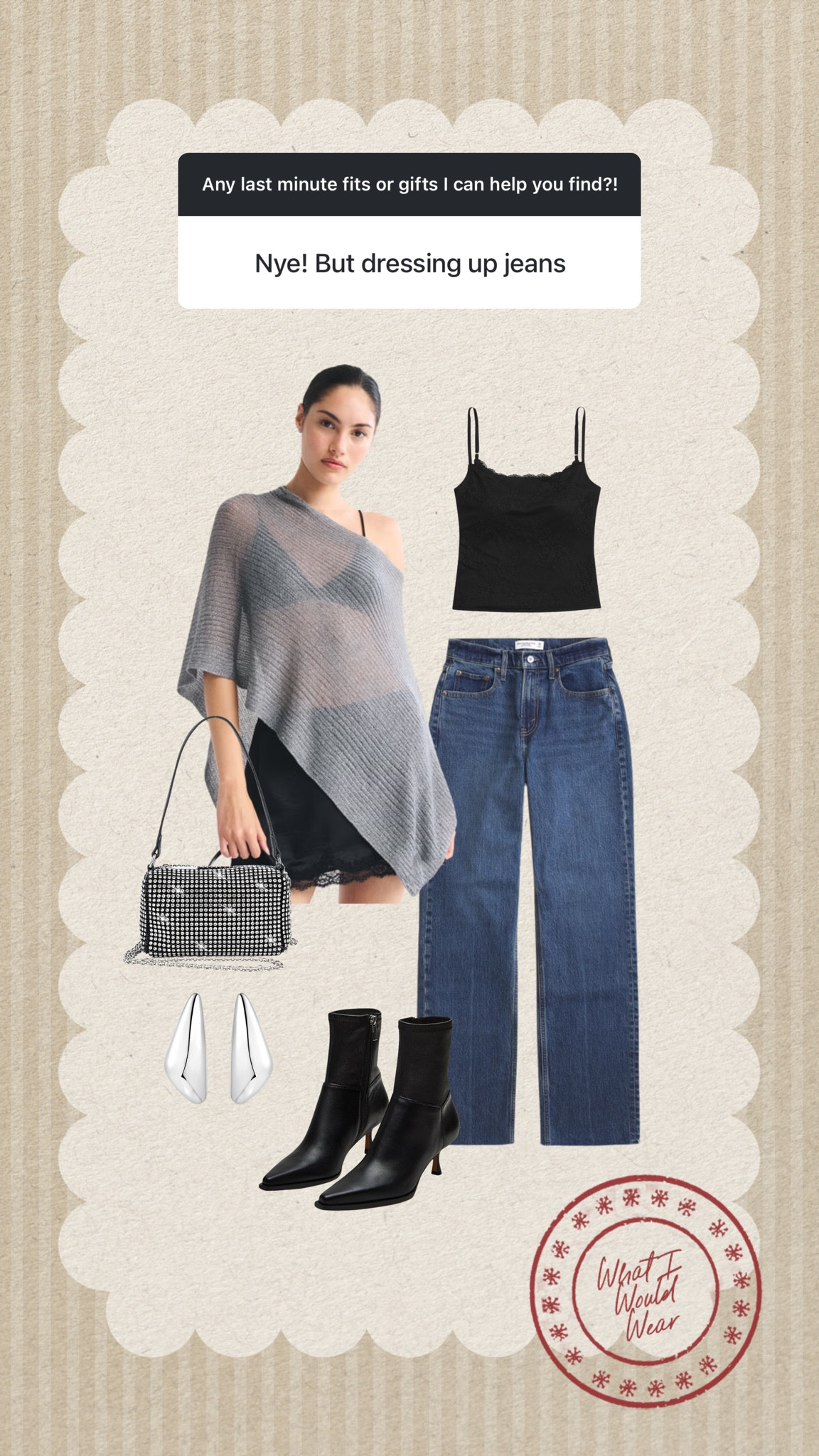 New Year’s Eve outfit inspo with jeans💙 love this little shawl I got from Abercrombie✨

#LTKMidsize #LTKHoliday #LTKSaleAlert