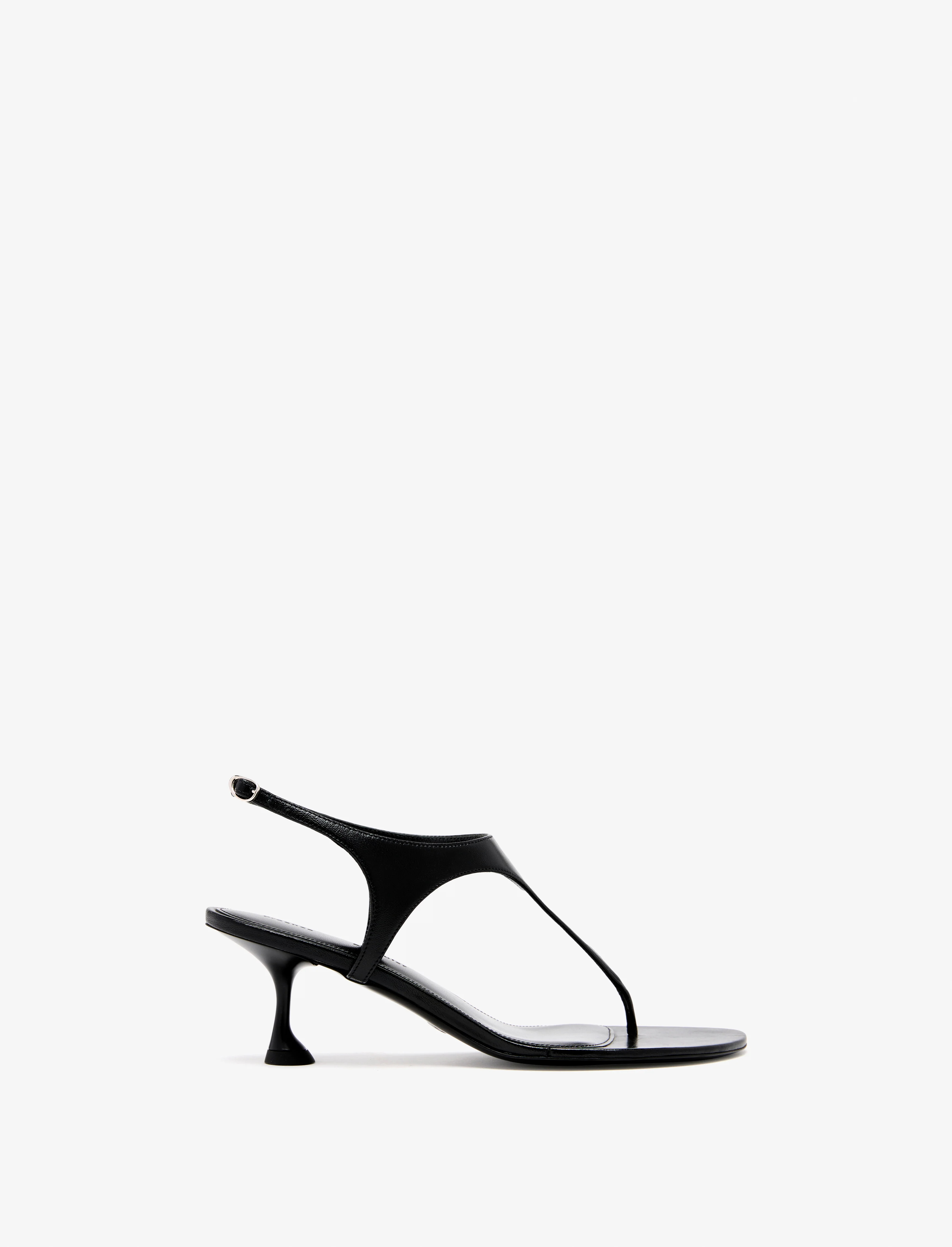 Proenza Schouler Tee Thong Sandals in Slick Nappa- Black | Proenza Schouler LLC