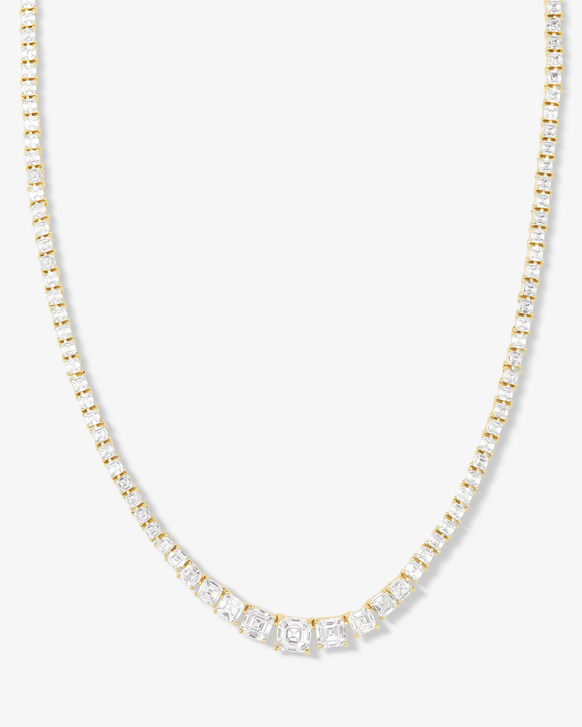 Duchess Lariat Tennis Necklace 18" - Gold|White Diamondettes | Melinda Maria Jewelry