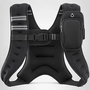 ZELUS Weighted Vest, 6lb/8lb/12lb/16lb/20lb/25lb/30lb Weight Vest with Reflective Stripe for Work... | Amazon (US)