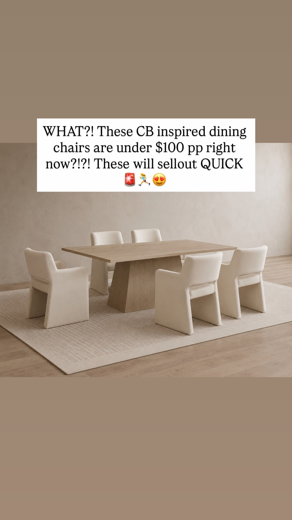 WHAT?! These CB inspired dining chairs are under $100 pp right now?!?! These will sellout QUICK 🚨🏃‍♀️😍

#LTKfoodie #LTKmomlife