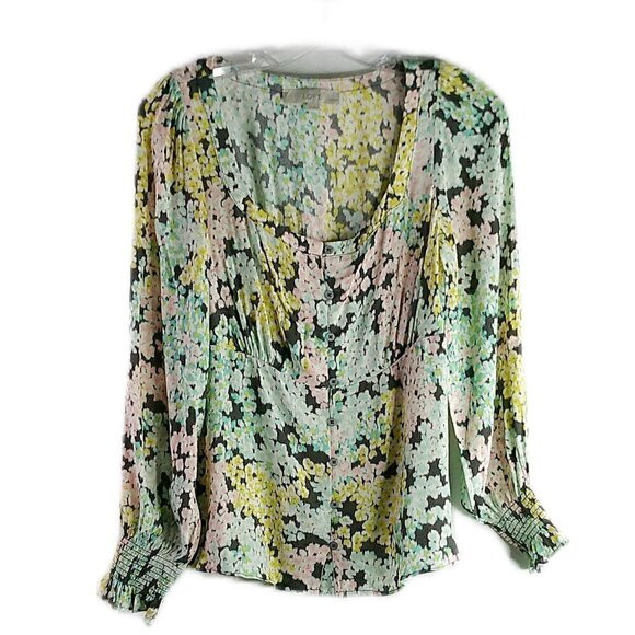 Loft - Pastel Long Sleeve Blouse - Size Small Petite | Poshmark