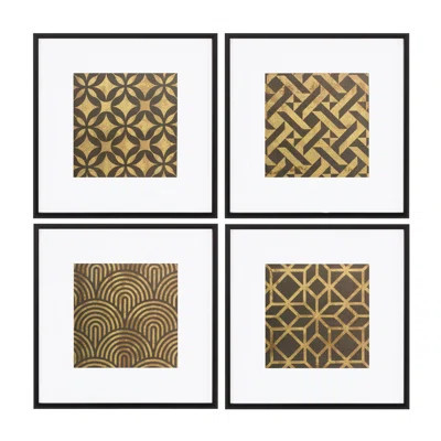 Framed Art Deco Geometric Print (Set of 4)-88522DS | Wayfair North America