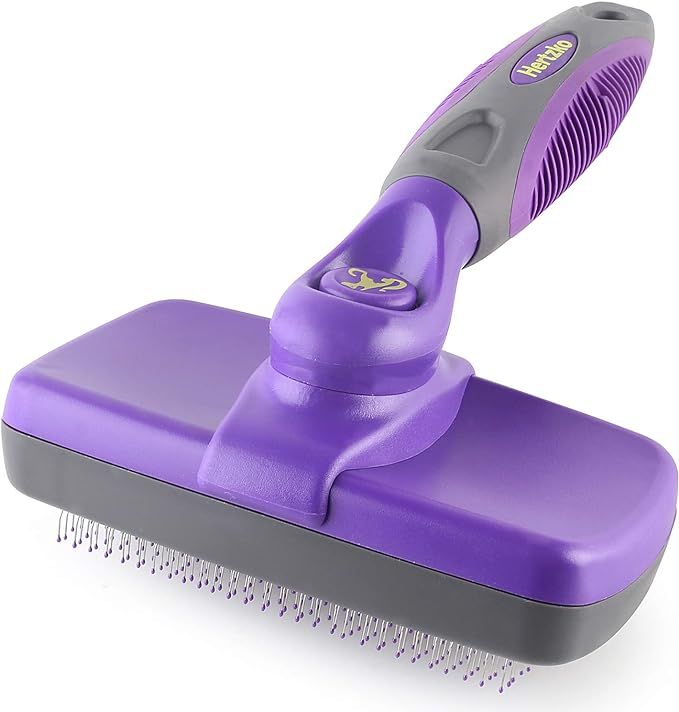 Hertko Dog & Cat Brush, Dog Brush for Shedding, Cat & Dog Grooming, Self Cleaning Slicker Brush f... | Amazon (US)