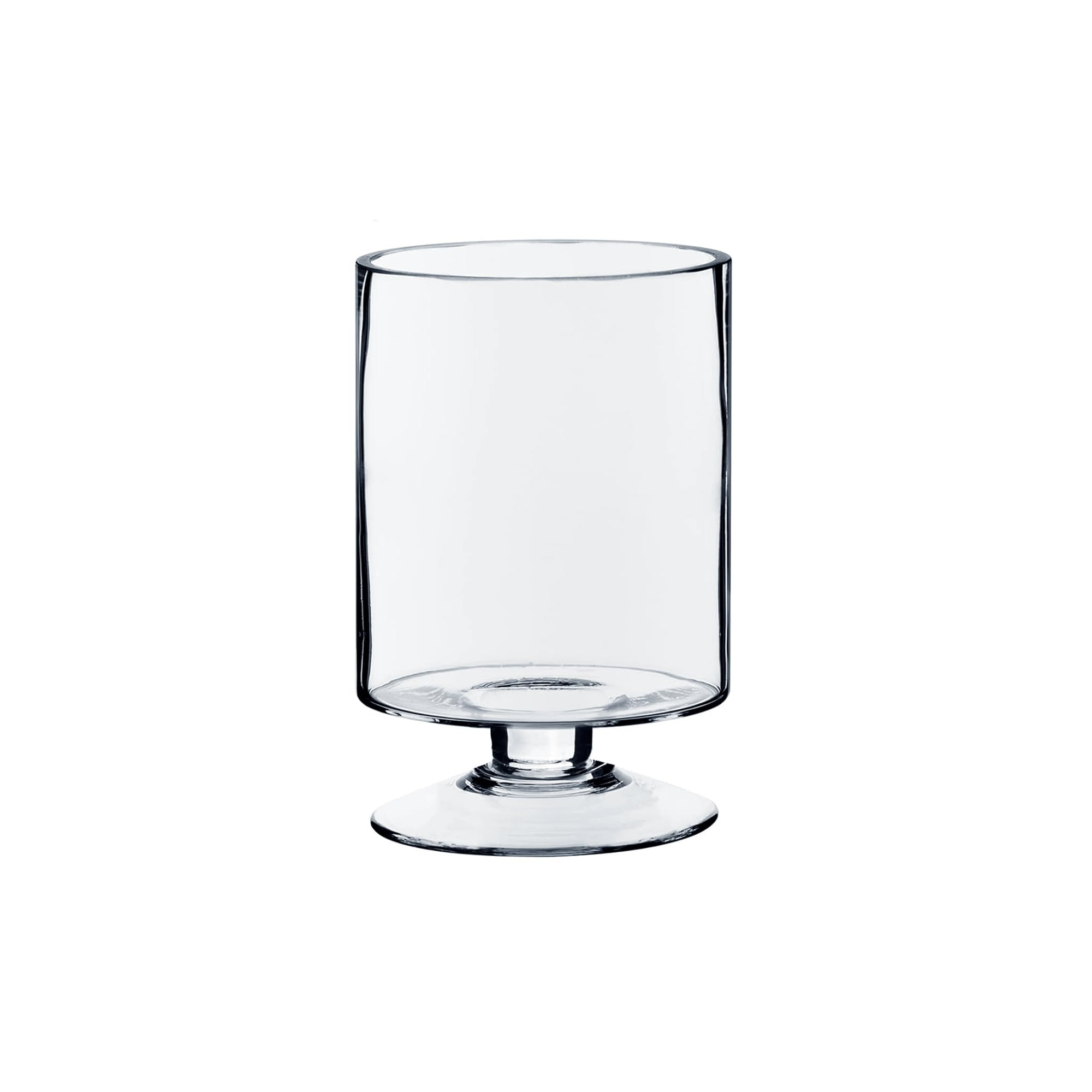 WGVI Clear Glass Pedestal Hurricane Candle Holder, 4.65" W, 7.9" H, Decorative Vase for Pillar Ca... | Amazon (US)