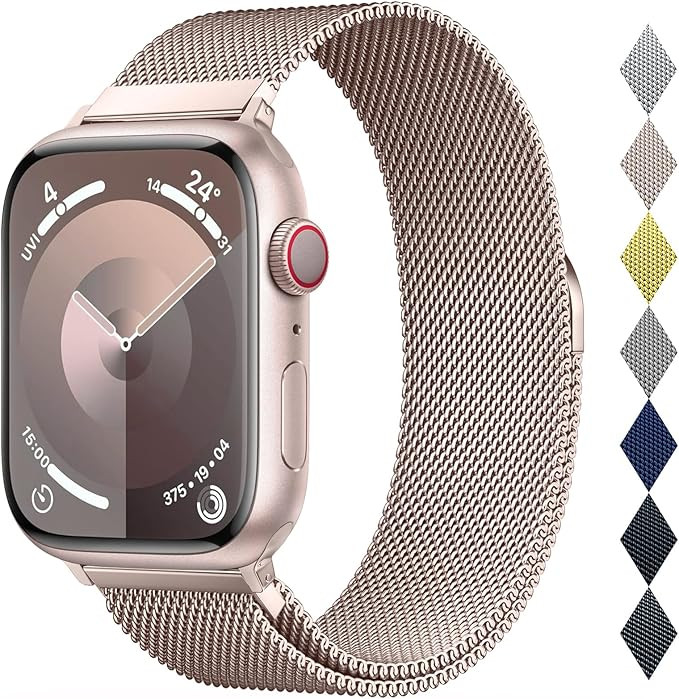 Original Stainless Steel Milanese Loop Compatible with Apple Watch Band 38mm 40mm 41mm 42mm 44mm ... | Amazon (US)