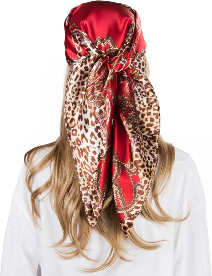 RUI VTRON Women Head Scarf Like Silk Scarf Hair Scarf for sleeping Hair Wrapping 35 Inches Square... | Amazon (US)