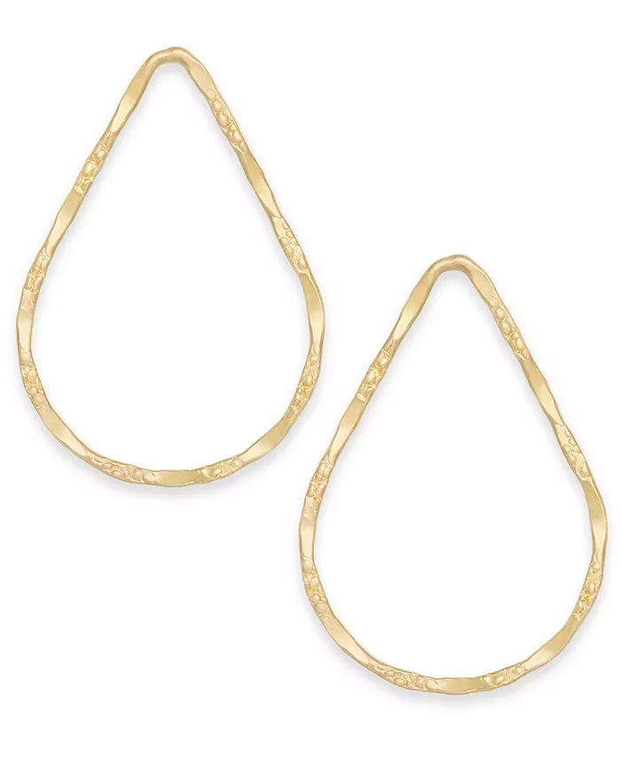 14k Gold-Plated Medium Open Teardrop Earrings | Macy's
