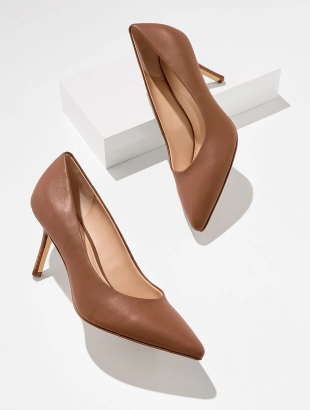 Sasha Nappa Pointed Toe Pumps | Talbots
