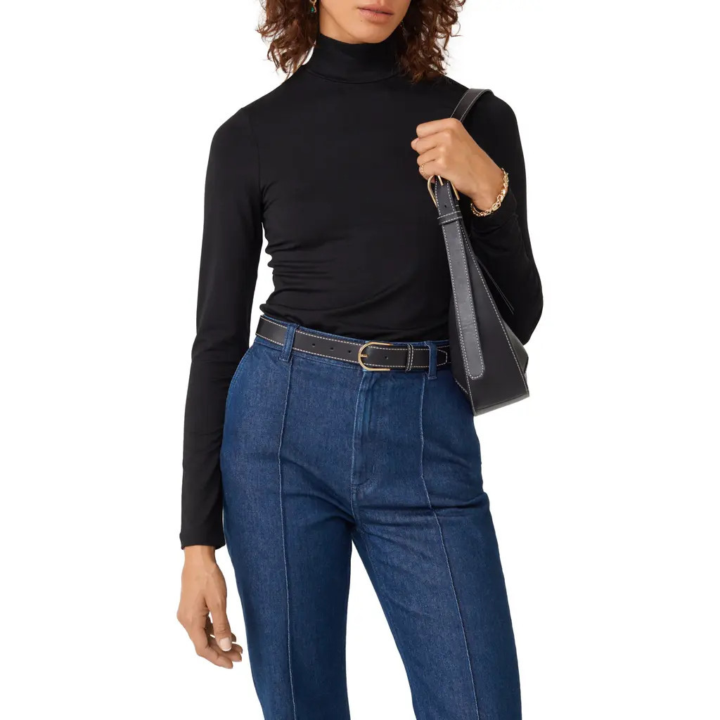 & Other Stories Mock Neck Top in Black at Nordstrom Rack, Size X-Small | Nordstrom Rack