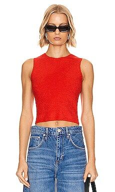 Alice + Olivia Amity Sleeveless Top in Bright Ruby from Revolve.com | Revolve Clothing (Global)