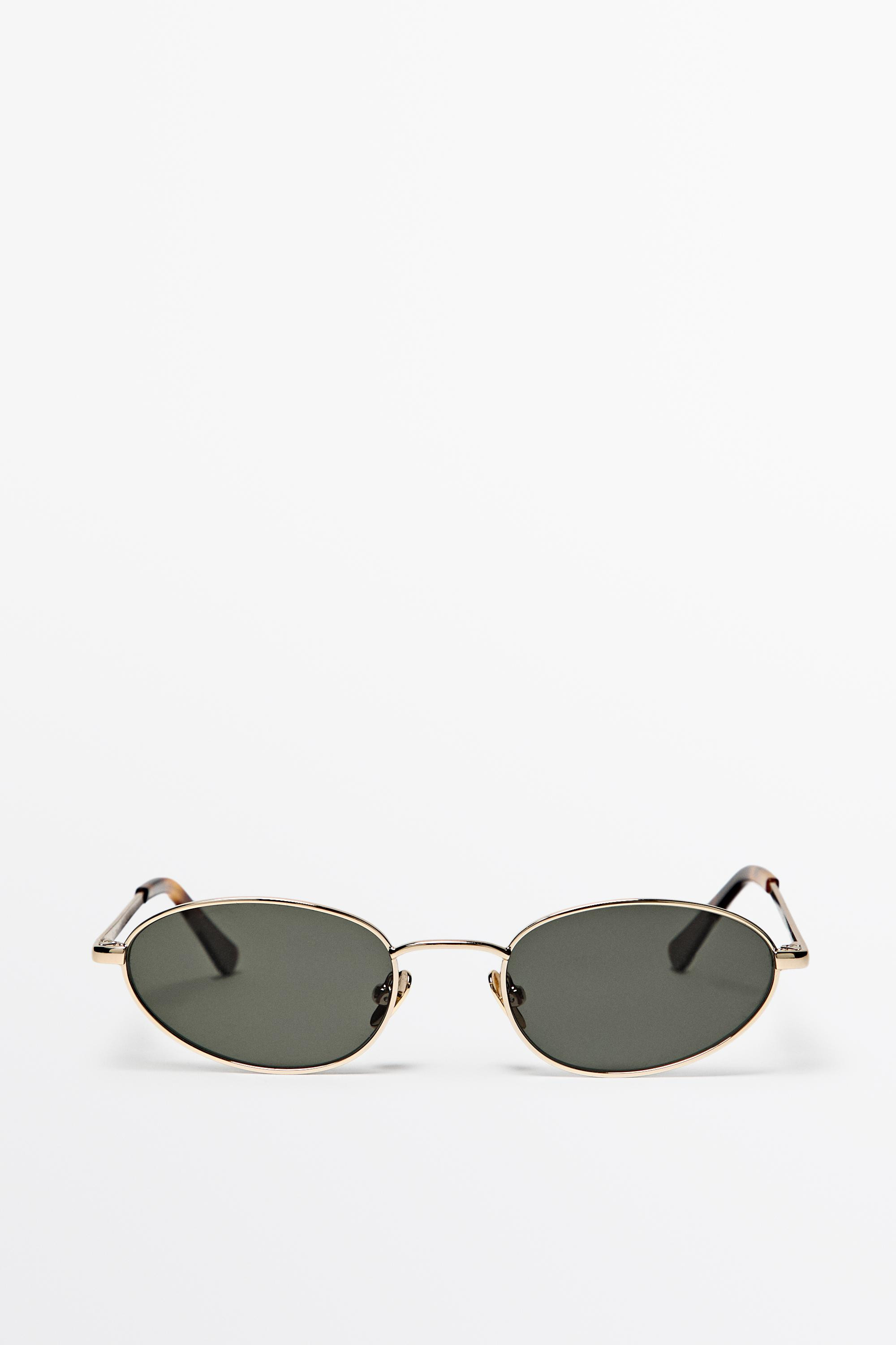 Oval metal sunglasses | Massimo Dutti UK