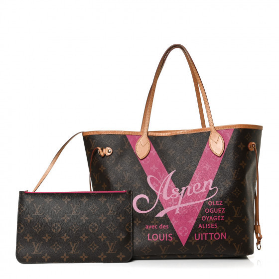 LOUIS VUITTON Monogram Aspen V Neverfull MM Hot Pink | Fashionphile