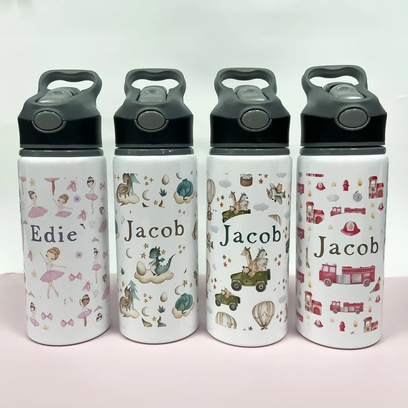 Personalised Kids Water Bottle, School Water Bottle, Nursery Water Bottle, Pre School Bottle, Bir... | Etsy (US)