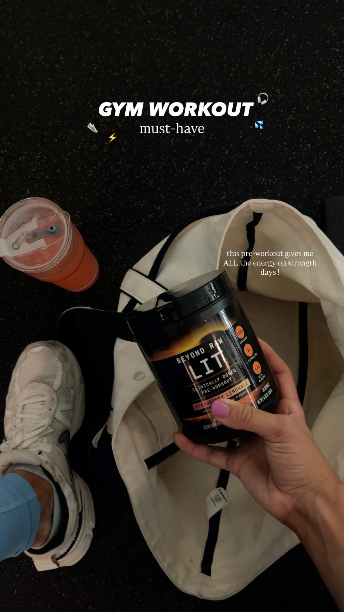 what’s in my gym bag !! this pre workout helps me soo much on my strength days! 

#LTKActive #LTKFindsUnder50