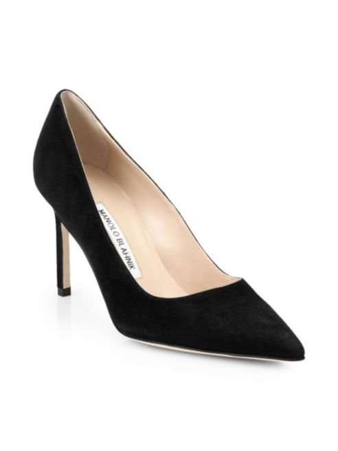 Manolo Blahnik - BB 90 Suede Point Toe Pumps | Saks Fifth Avenue