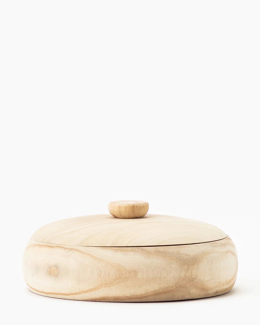 Lidded Natural Wood Container | McGee & Co.