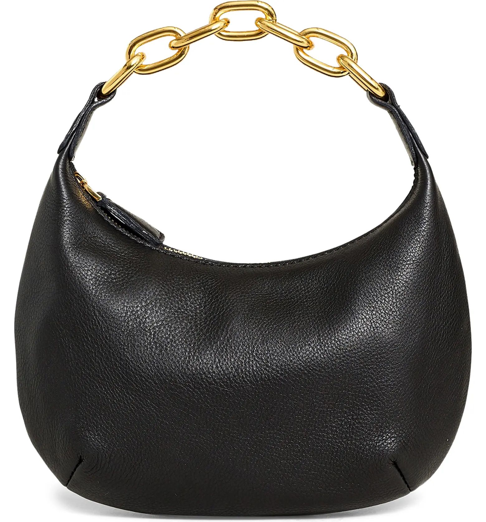 Micro Chain Handle Leather Hobo Bag | Nordstrom