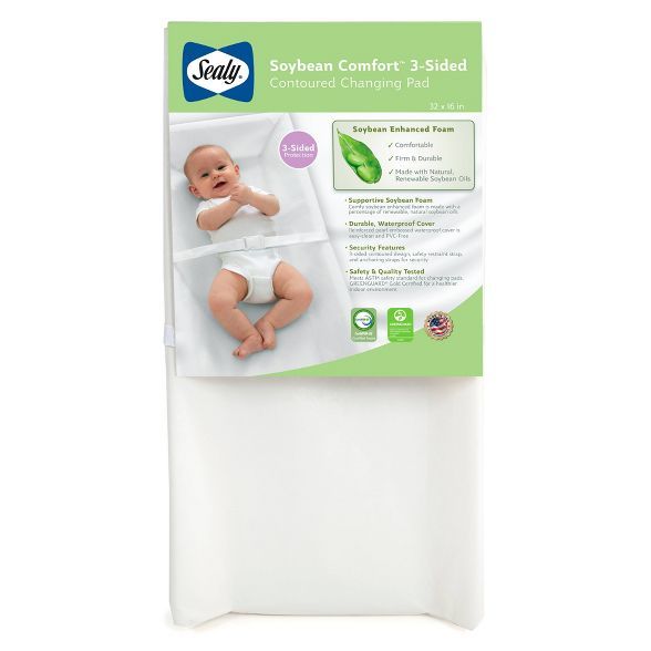 Sealy Soybean Comfort 3-Sided Contoured Diaper Changing Pad | Target