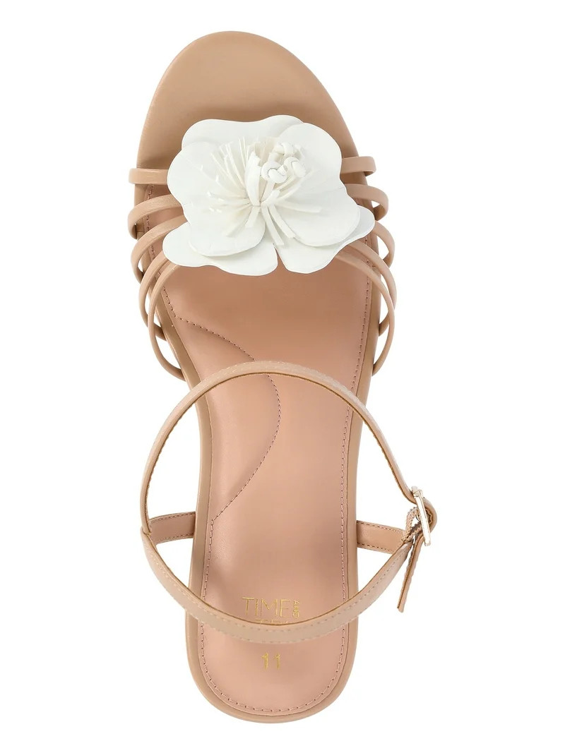 Time and Tru Women's Flower Wedge Espadrille Sandals | Walmart (US)