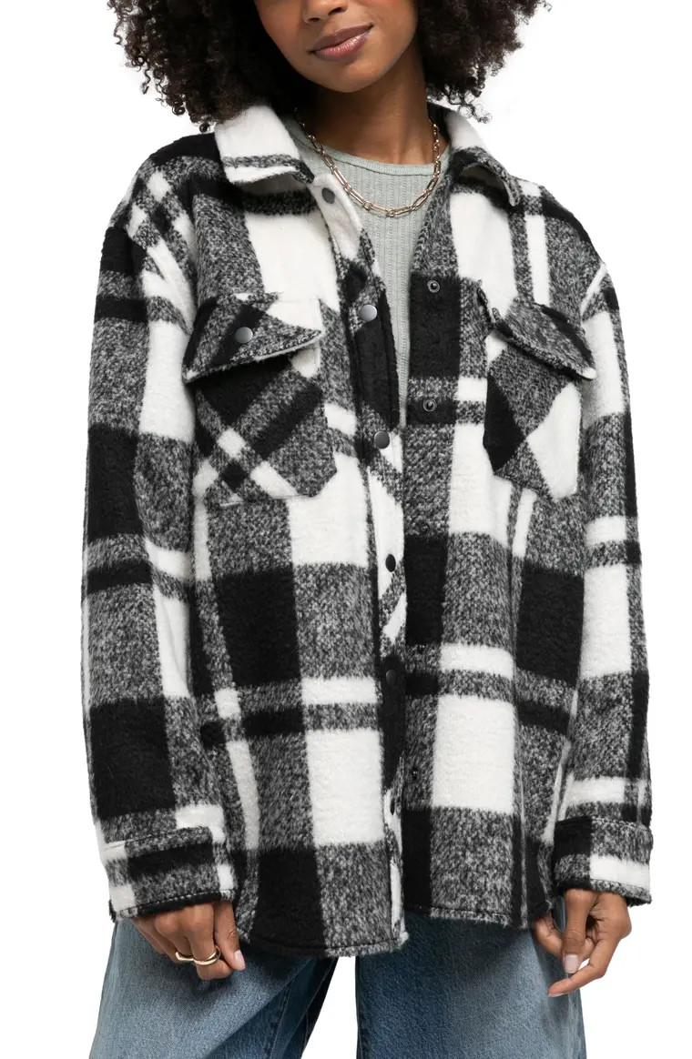 Leah Plaid Shirt Jacket | Nordstrom