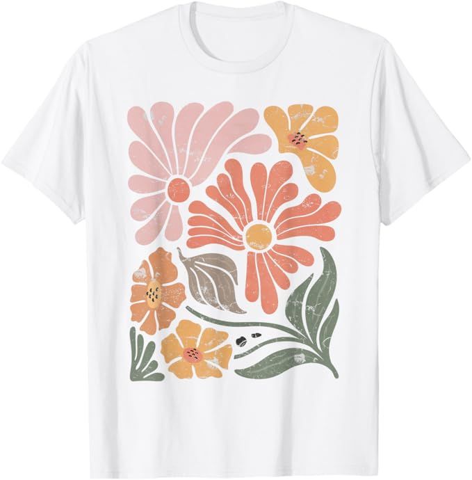 Vintage Boho Wildflower Graphic Tee T-Shirt | Amazon (US)