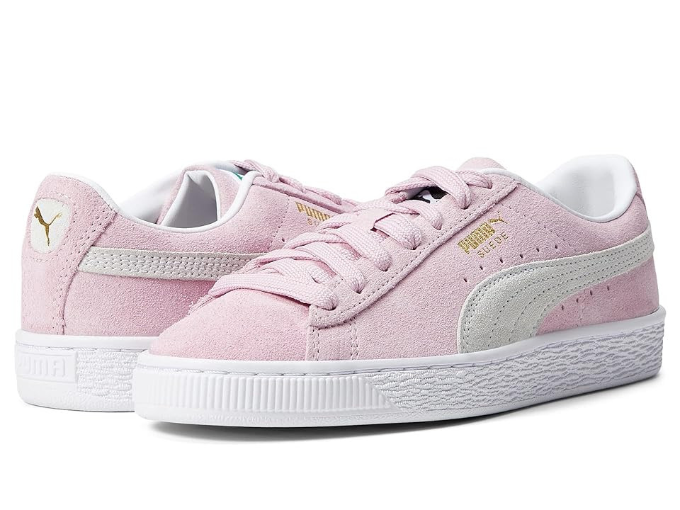 PUMA Kids Suede Classic XXI Sneaker (Big Kid) Kid's Shoes Pink Lady/Puma White : 6.5 Big Kid M, Leather | Zappos