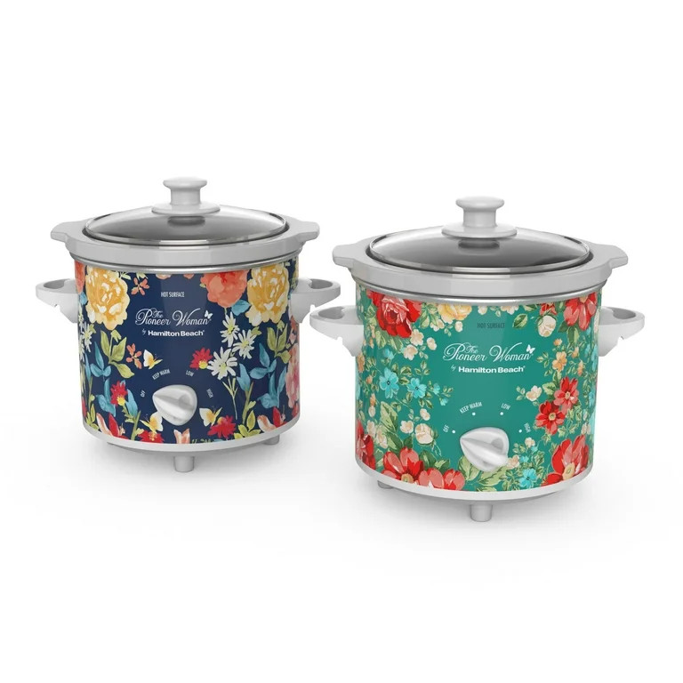 The Pioneer Woman Fiona Floral and Vintage Floral 1.5-Quart Slow Cookers, Set of 2 | Walmart (US)