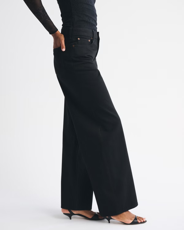 Women's Curve Love High Rise Wide Leg Jean | Women's Bottoms | Abercrombie.com | Abercrombie & Fitch (US)