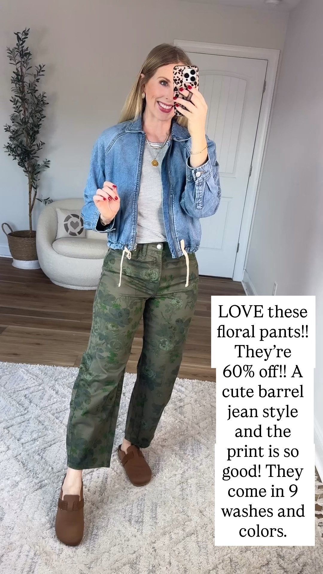 Floral barrel jeans from gap factory! 

#LTKSaleAlert #LTKootd