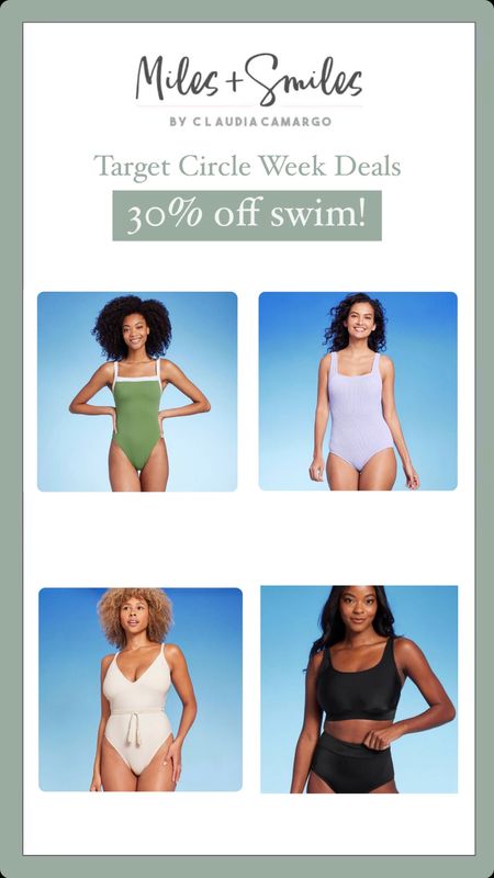 30% swim off with Target Circle Weeks Deals 👙🎯

#LTKxTarget #LTKswim #LTKSeasonal