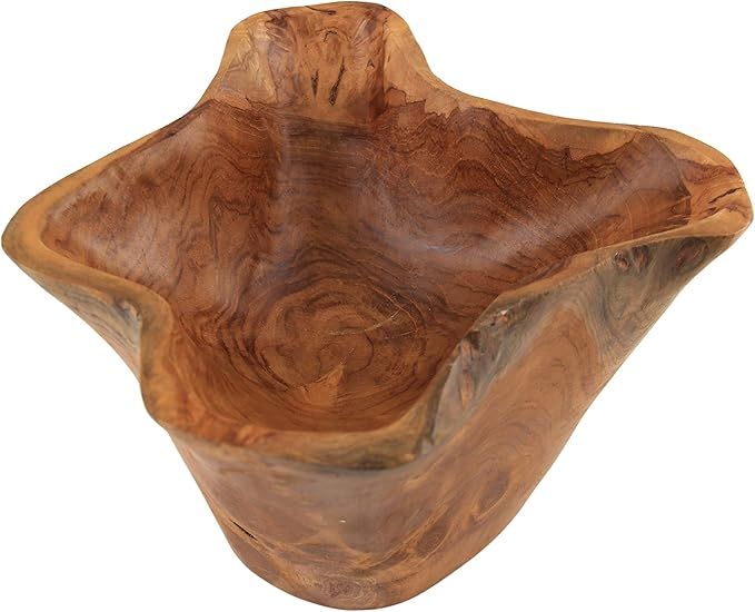 Natural Teak Root Wood Hand Carved Centerpiece Display Bowl (Rustic Bowl) | Amazon (US)