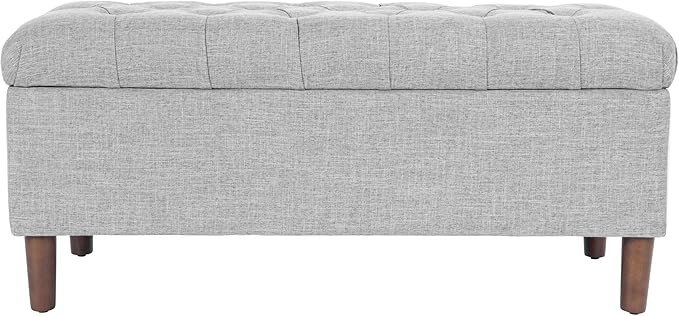 Homepop Home Decor | Tufted Ainsley Button Storage Ottoman Bench with Hinged Lid | Ottoman Bench ... | Amazon (US)