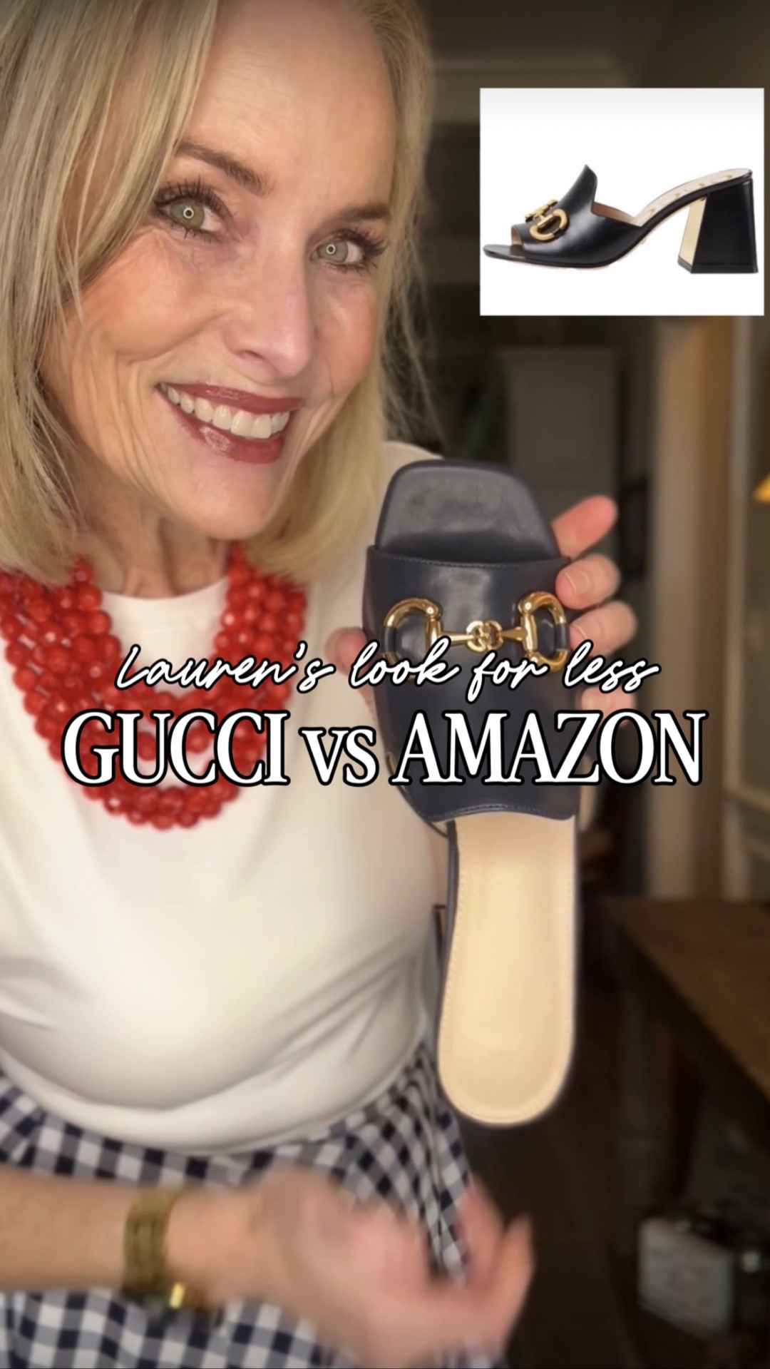 The original Gucci mule is such a classic, timeless designer shoe… but when I found this Amazon version with the same elevated feel for under $80, I had to compare them. 👀

The silhouette, the horsebit detail, the overall look — it gives that polished, classic style without the luxury price tag. And considering the Gucci version is no longer available anyway… this one felt like a pretty good find.

I love pieces like this that make an outfit feel expensive without actually being expensive. Easy to wear with denim, dresses, trousers, all of it.

So… are you team designer or team look for less? 👏🏼 

#lookforless #designerinspired #over50style #founditonamazon #getyourcolonoscopy

#LTKootd #LTKOver40 #LTKTall