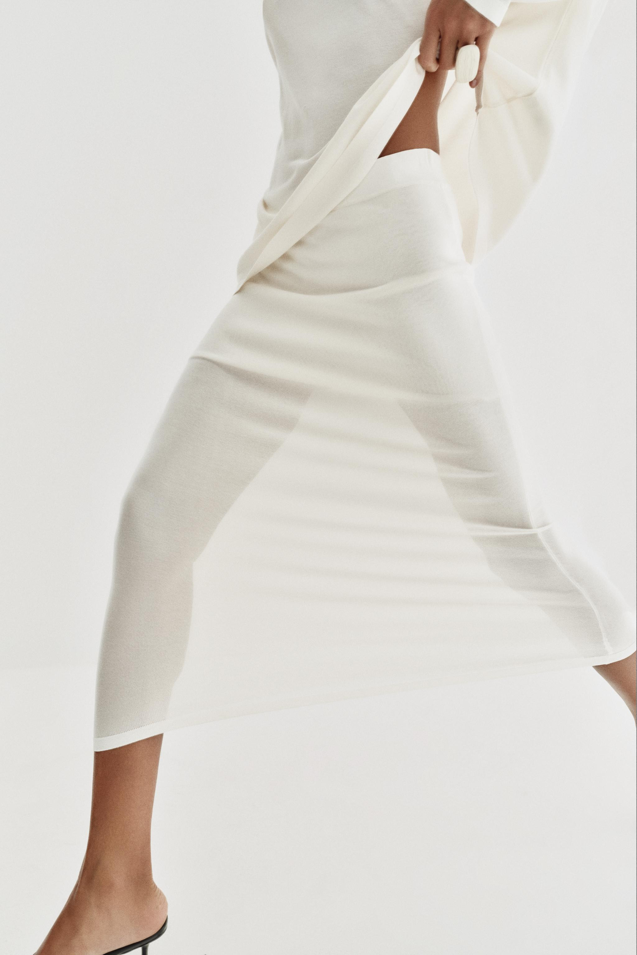 FINE KNIT MIDI SKIRT | Zara US