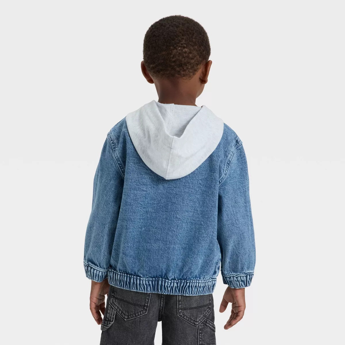 Toddler Boys' Denim Hooded Jacket - Cat & Jack™ Medium Wash 5T | Target