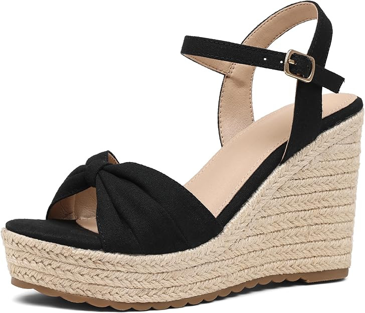 SaraIris Sandals for Women Gladiator Ankle Strap High Heel Platform Wedge Rainbow Sandals for Wom... | Amazon (US)