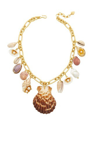 Brinker + Eliza Beach Bound Necklace in Metallic Gold. | Revolve Clothing (Global)