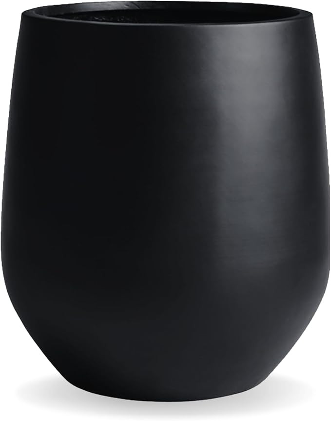 16.5" H x 15" D Corso Fiberstone Round Tapered Planter with Drainage Hole, Smooth Finishes, Weath... | Amazon (US)