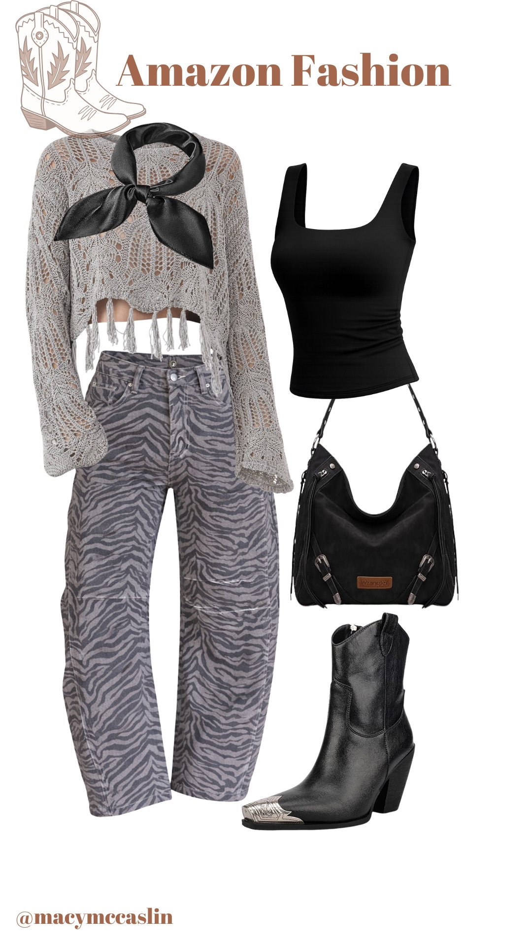 Loving this chic western-inspired Amazon outfit! Perfect for a stylish day out. 🌵🤠 

 #LTKootd #LTKSeasonal #LTKSaleAlert