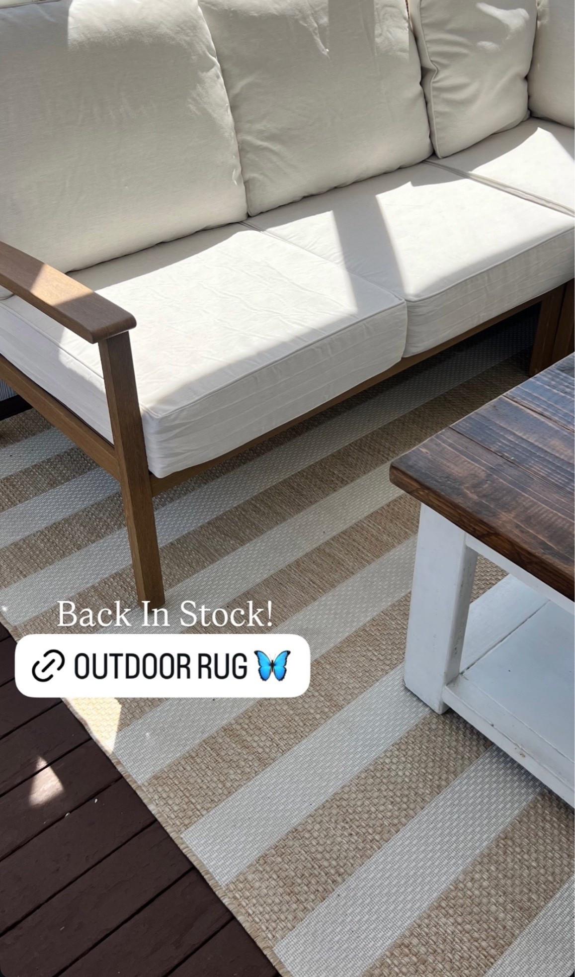 New outdoor rug for my favorite little corner to soak in the sunshine ☀️

#LTKHome